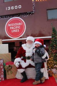 Santa at train